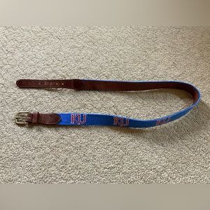 KU Themed Smathers and Brandon Needlepoint Belt - Size 40